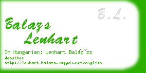 balazs lenhart business card